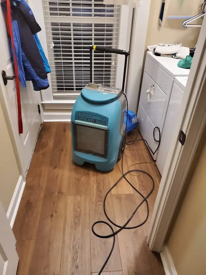Commercial dehumidifier deployed for Flood Damage Cleanup in Cicero